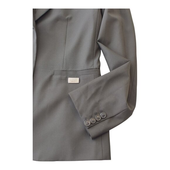 Philipp Plein Couture Black Tailored Blazer Crystal Embellished Skull Back sz L - Picture 5 of 12